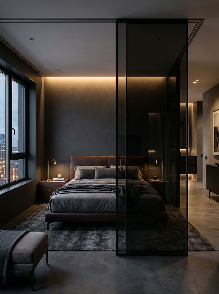 Smoked Glass Sliding Door - 30 bedroom sliding doors