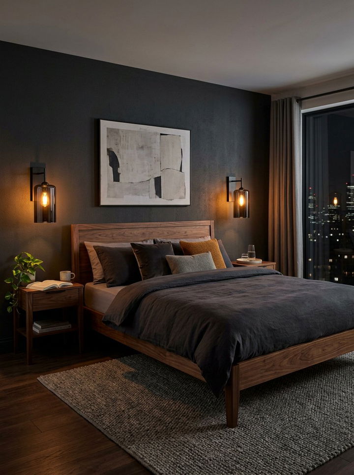 Smoked Glass Wall Lights - 30 bedroom sconce ideas