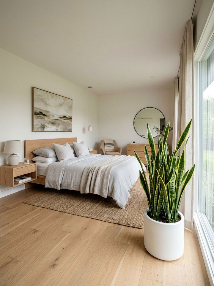Snake Plant Bedroom - 30 bedroom air purifying plants