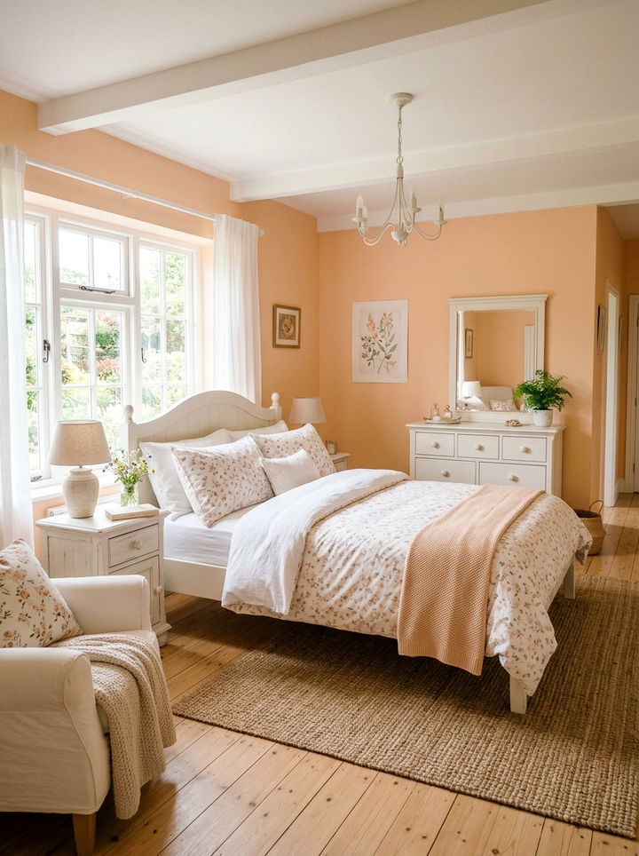 Soft Apricot Bedroom - 30 orange bedroom decor ideas