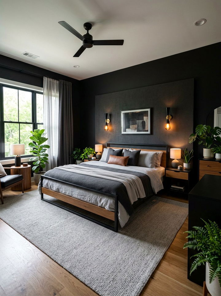 Soft Black Bedroom - 30 relaxing bedroom color ideas