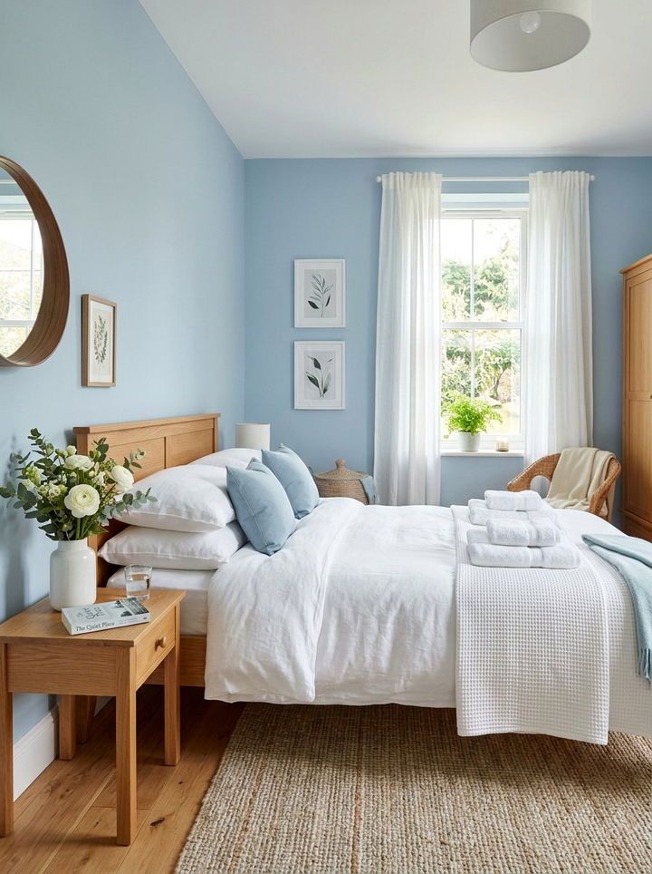 Soft Blue Guest Bedroom - 30 sky blue bedroom ideas