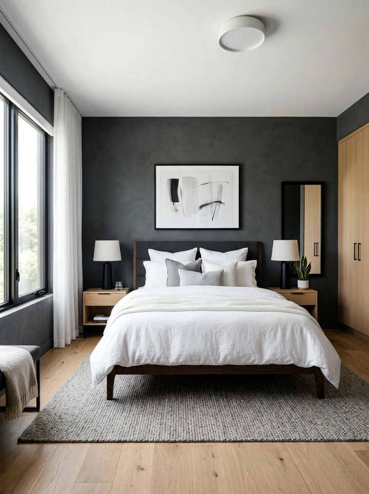 Soft Charcoal - 30 subtle bedroom color ideas