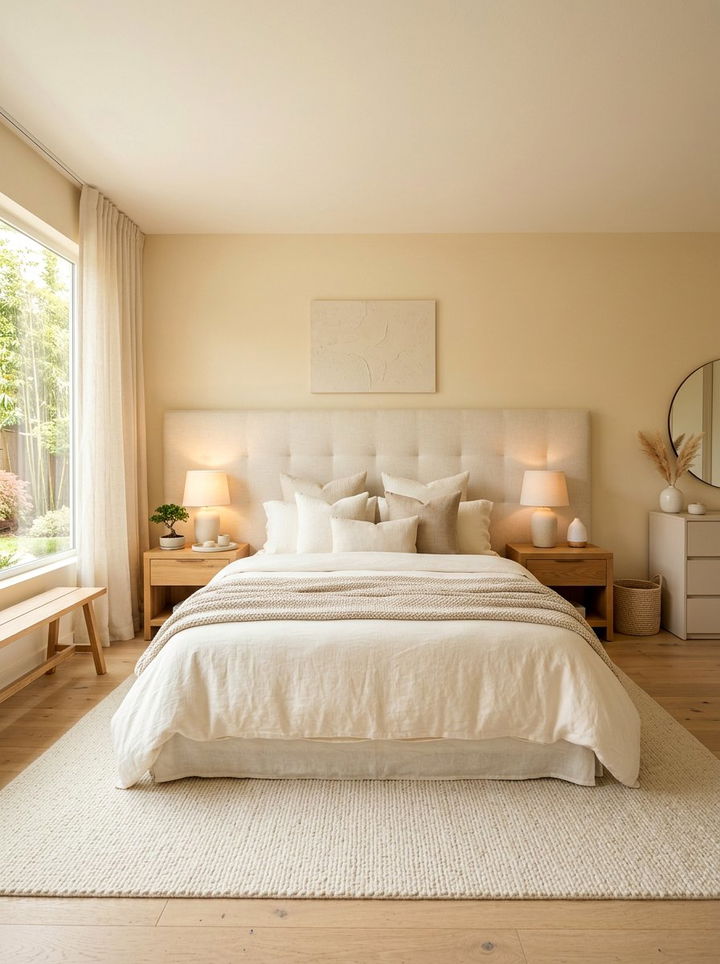 Soft Cream Zen Bedroom - 30 Zen bedroom color ideas