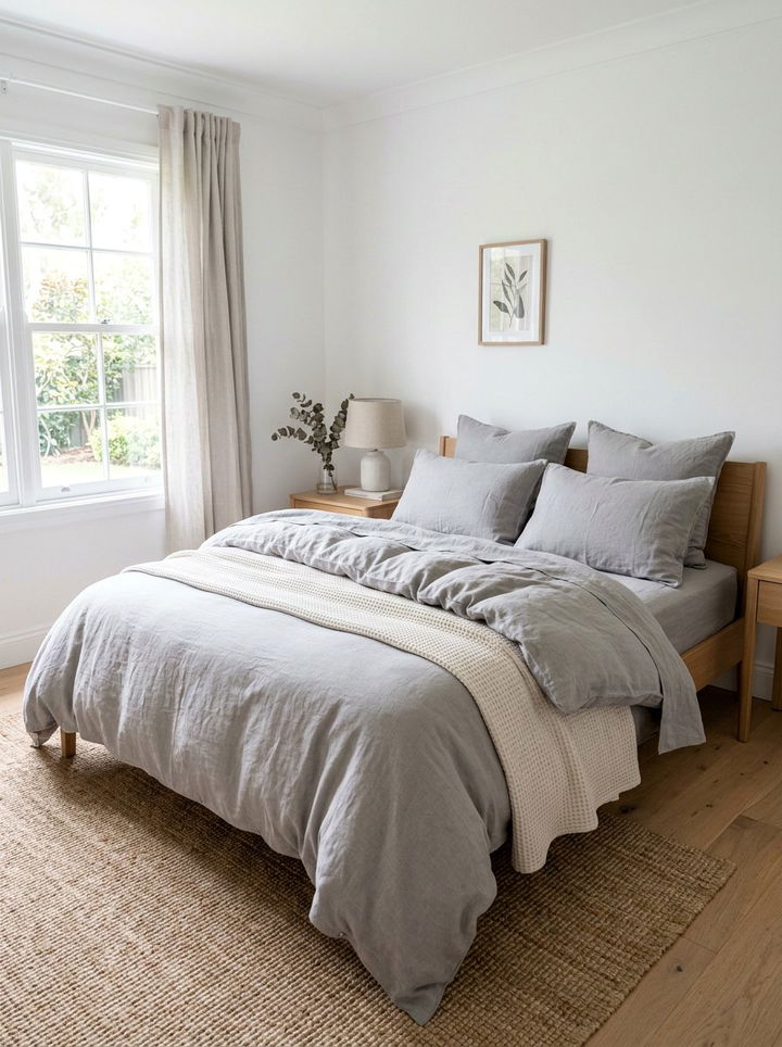 Soft Dove Gray Linens - 30 gray bedroom decor ideas