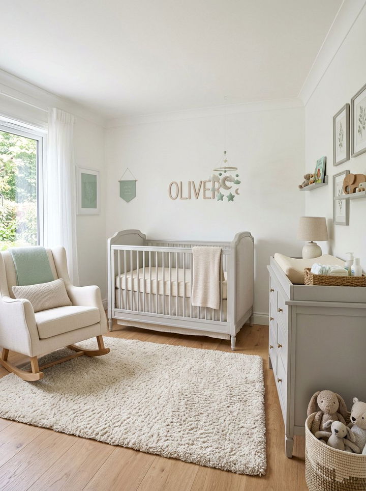Soft Dove Gray Nursery - 30 gray bedroom furniture ideas