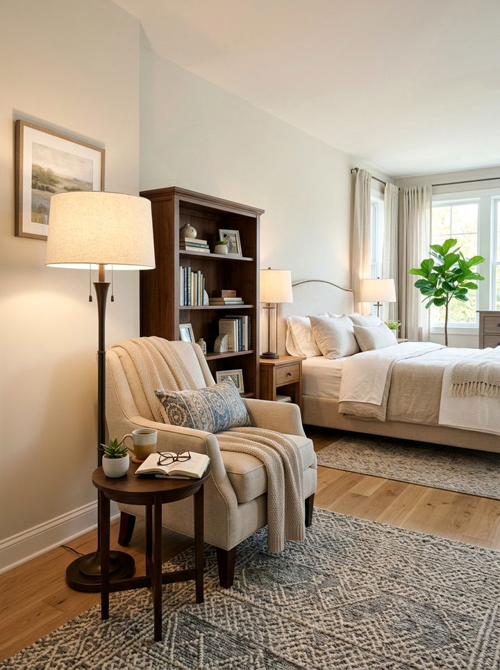 Soft Glow Floor Lamp - 30 bedroom ambient lighting ideas