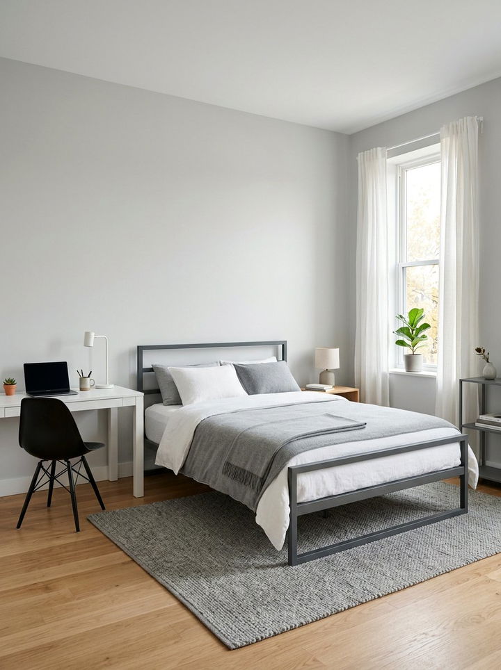 Soft Gray Minimalist Bedroom - 30 minimalist bedroom color ideas