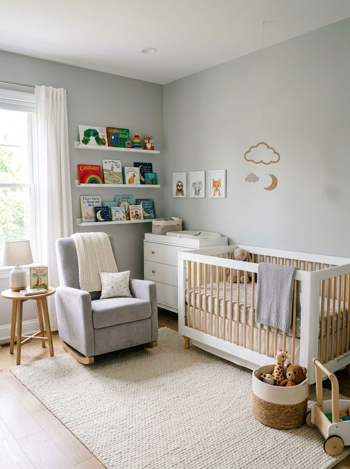 Soft Gray Nursery Design - 30 contemporary gray bedroom ideas