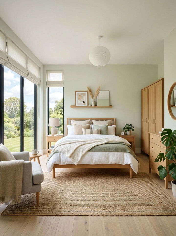 Soft Green Scandi Bedroom - 30 pastel green bedroom ideas