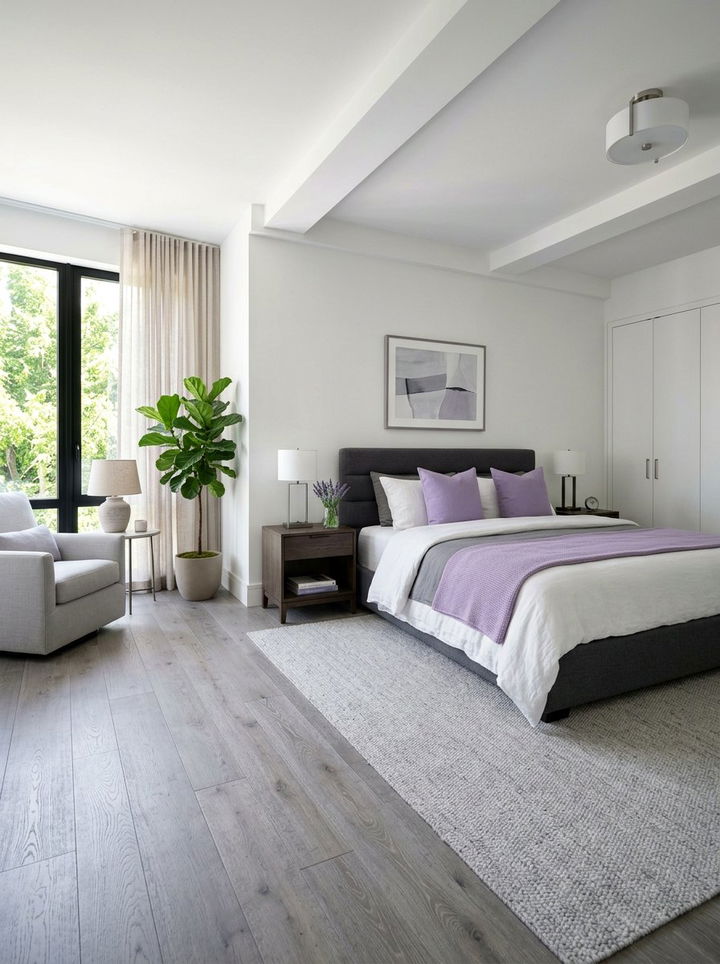 Soft Grey Plank - 30 bedroom tile designs