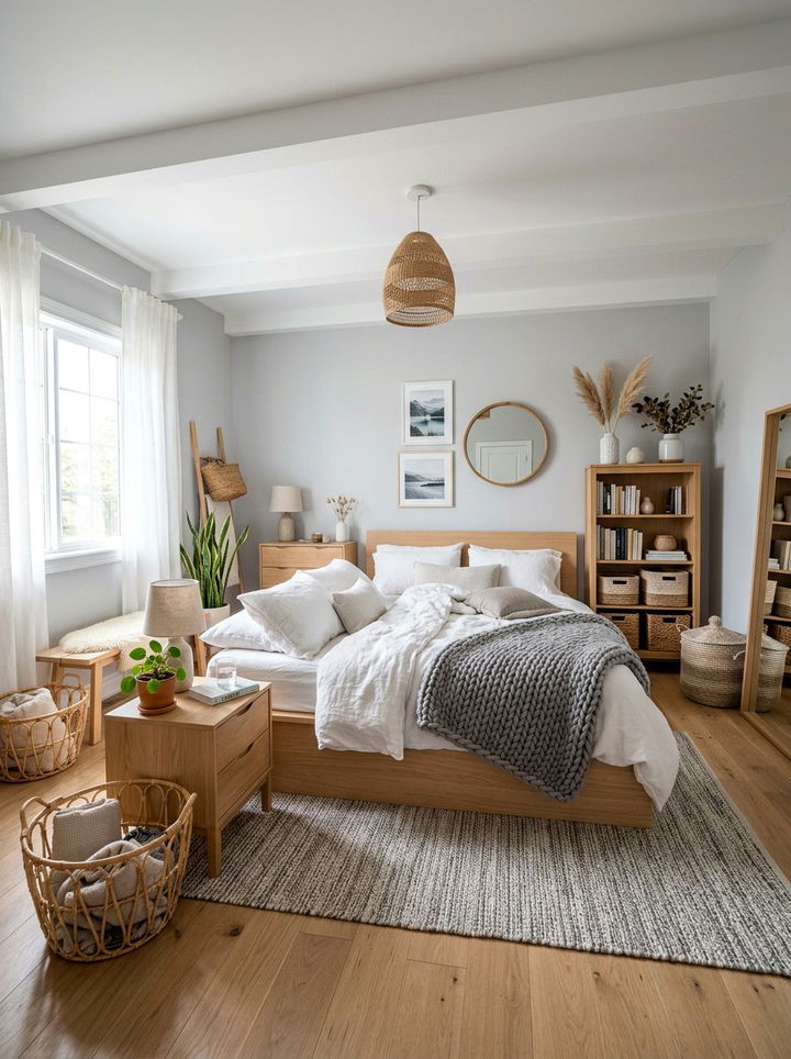 Soft Grey Scandinavian Bedroom - 30 modern grey bedroom ideas