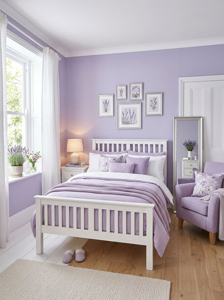 Soft Lavender Bedroom - 30 cozy bedroom color ideas