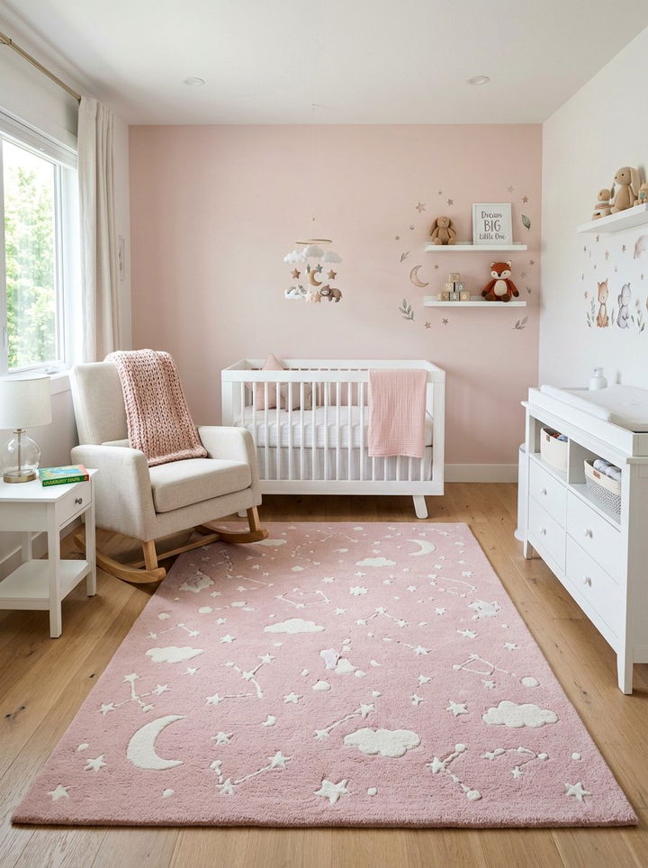 Soft Pink Nursery Rug - 30 bedroom area rugs