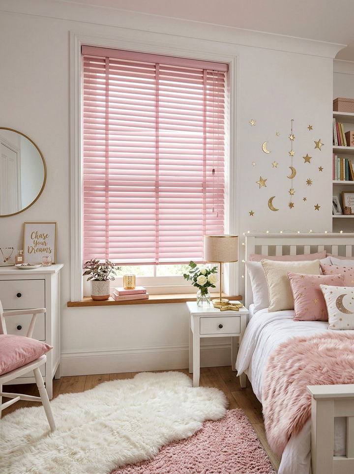 Soft Pink Venetian Blinds - 30 bedroom venetian blinds
