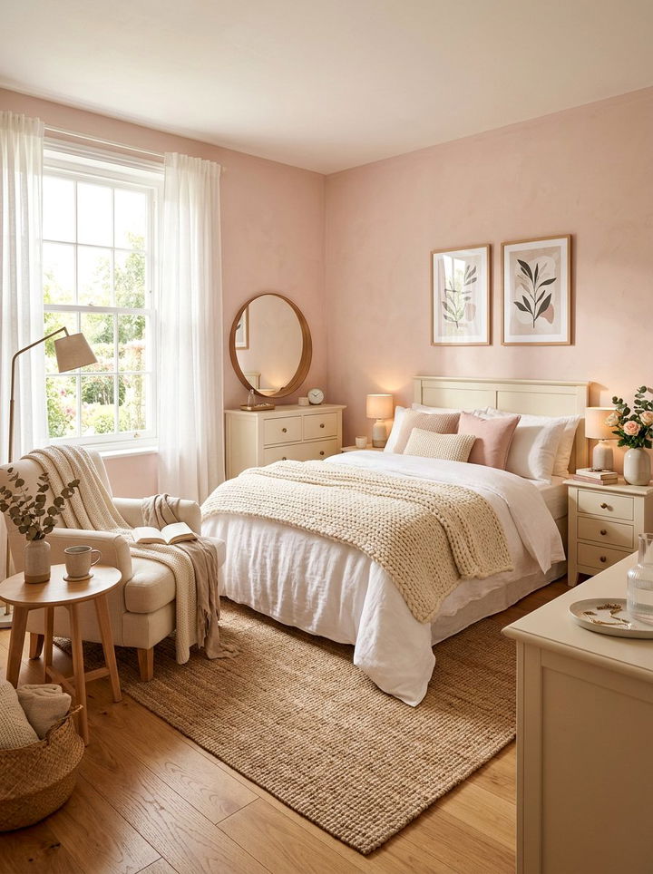 Soft Pink Walls - 30 bedroom pink walls