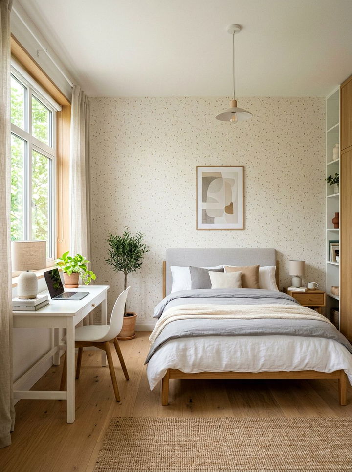 Soft Terrazzo Wallpaper - 30 bedroom minimalist wallpapers