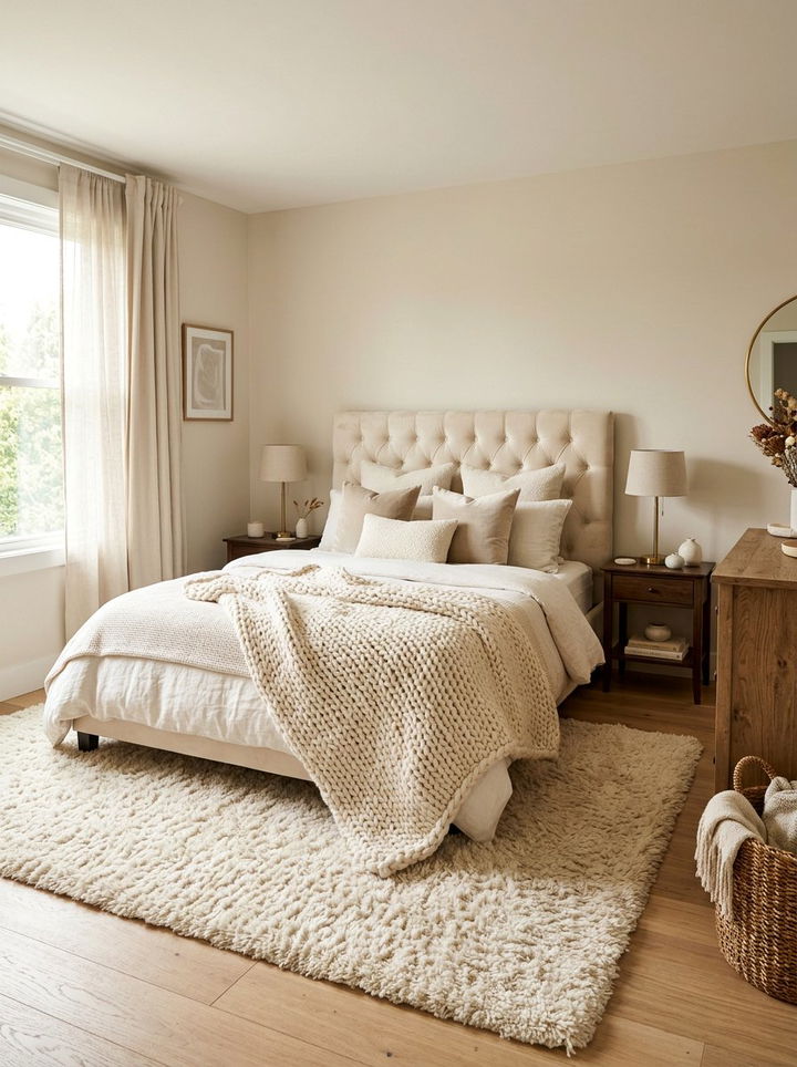 Soft Texture Eggshell Bedroom - 30 eggshell bedroom ideas