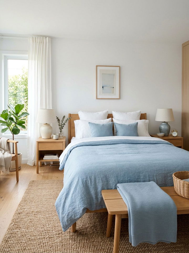 Soft blue bedroom - 30 calming bedroom ideas