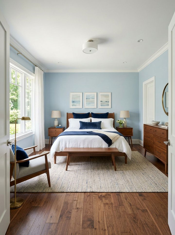 Soft blue bedroom - 30 serene bedroom ideas