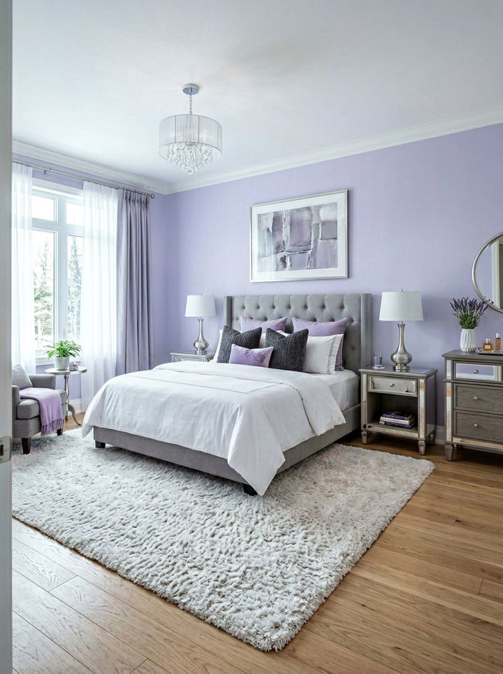 Soft lavender bedroom - 30 spring inspired bedroom color ideas