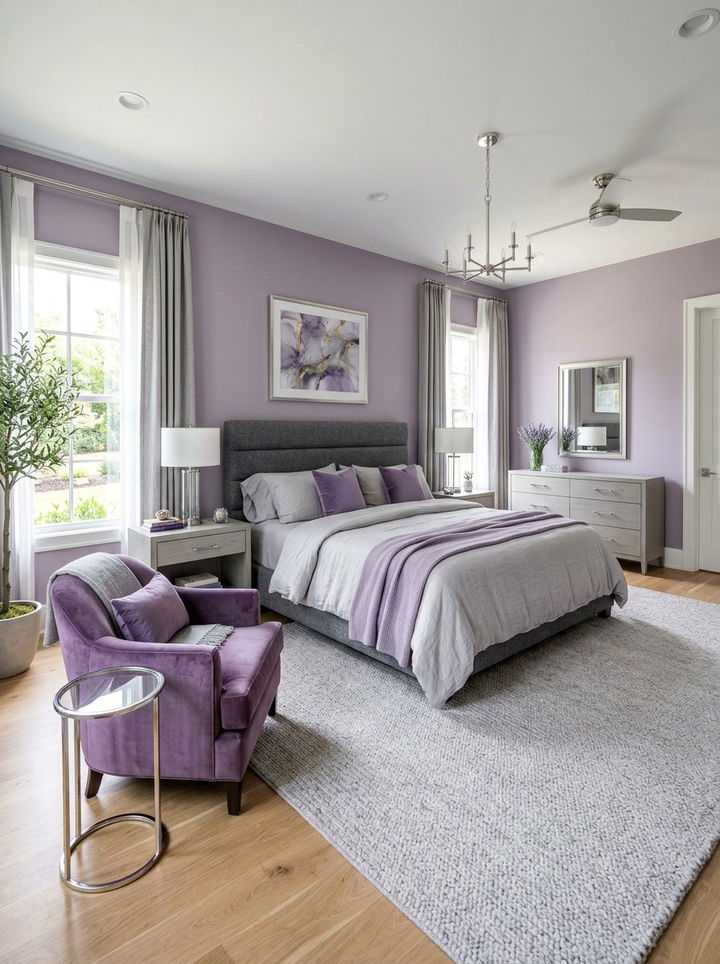 Soft violet bedroom - 30 soft color bedroom ideas
