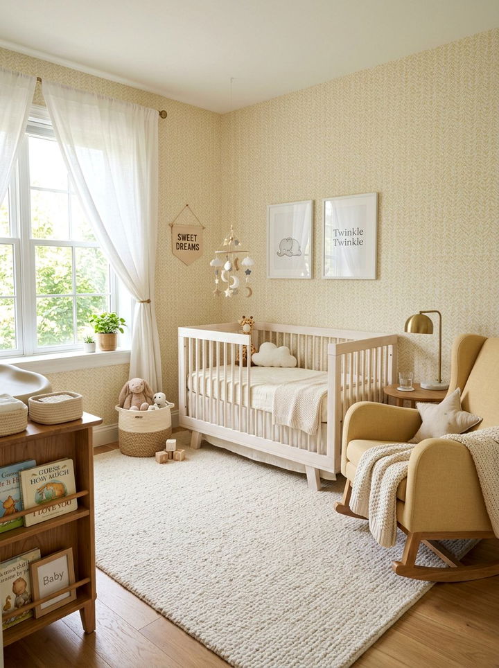 Soft yellow nursery - 30 golden yellow bedroom ideas