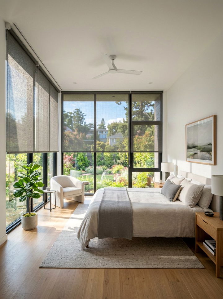 Solar Shades - 30 bedroom window treatment ideas