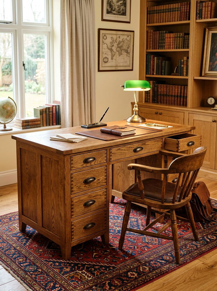 Solid Oak Desk With Drawers - 30 bedroom desk with drawers