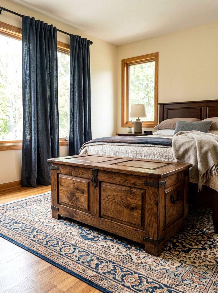 Solid Oak Storage Trunk - 30 bedroom storage chests