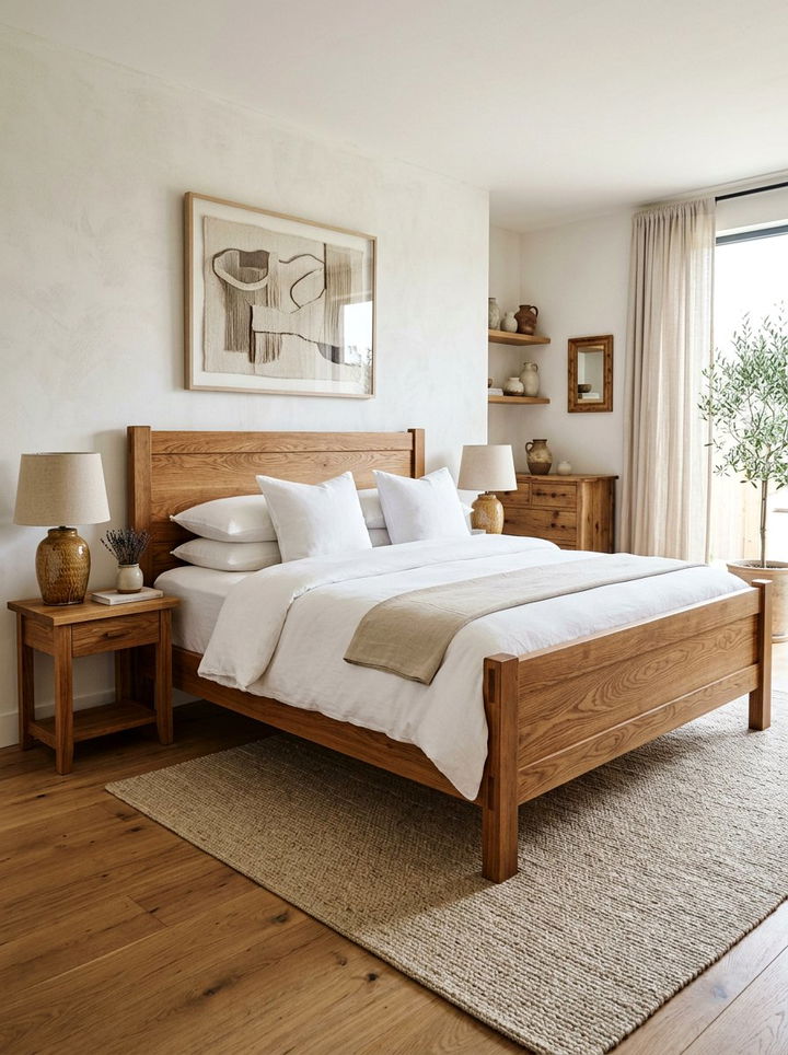 Solid oak bed frame - 30 bedroom bed frames