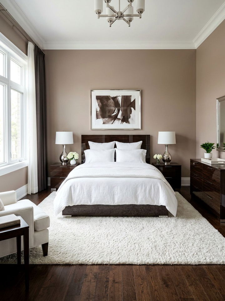 Sophisticated Brown And White Bedroom - 30 brown and white bedroom ideas