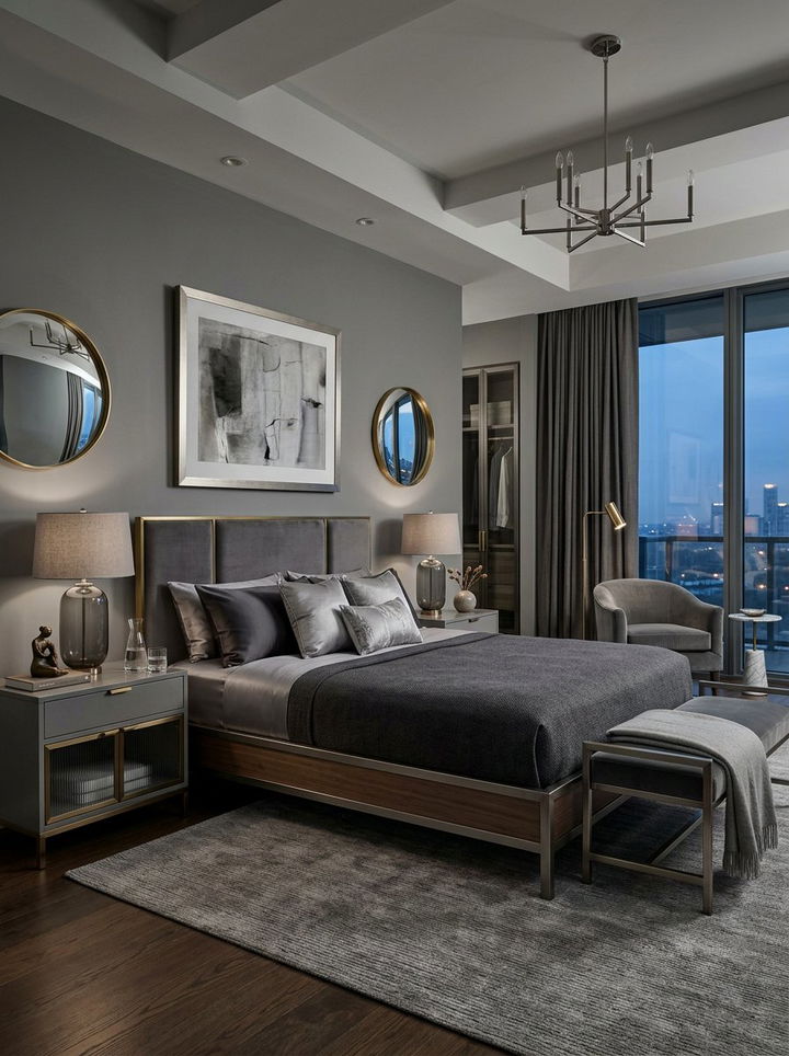 Sophisticated Smoke Gray Bedroom - 30 smoke gray bedroom ideas