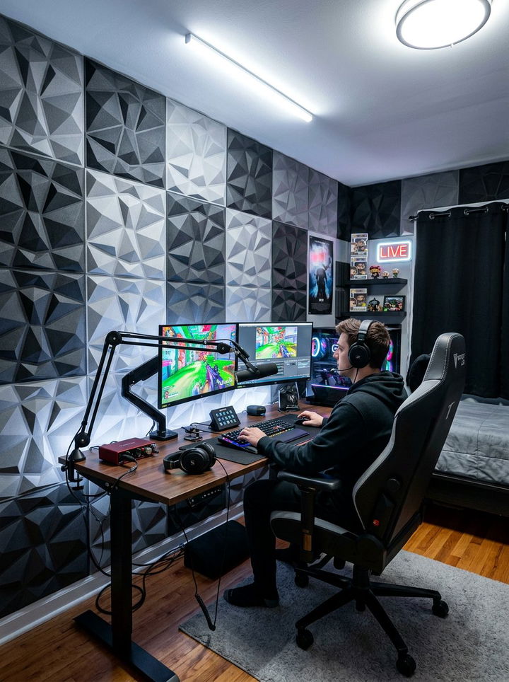 Soundproof Panel Gaming Bedroom - 30 gaming bedroom ideas