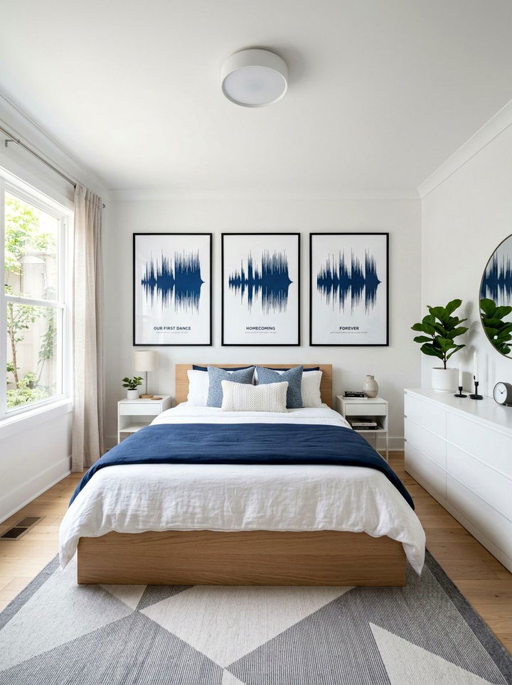 Soundwave Art Bedroom - 30 music themed bedroom ideas