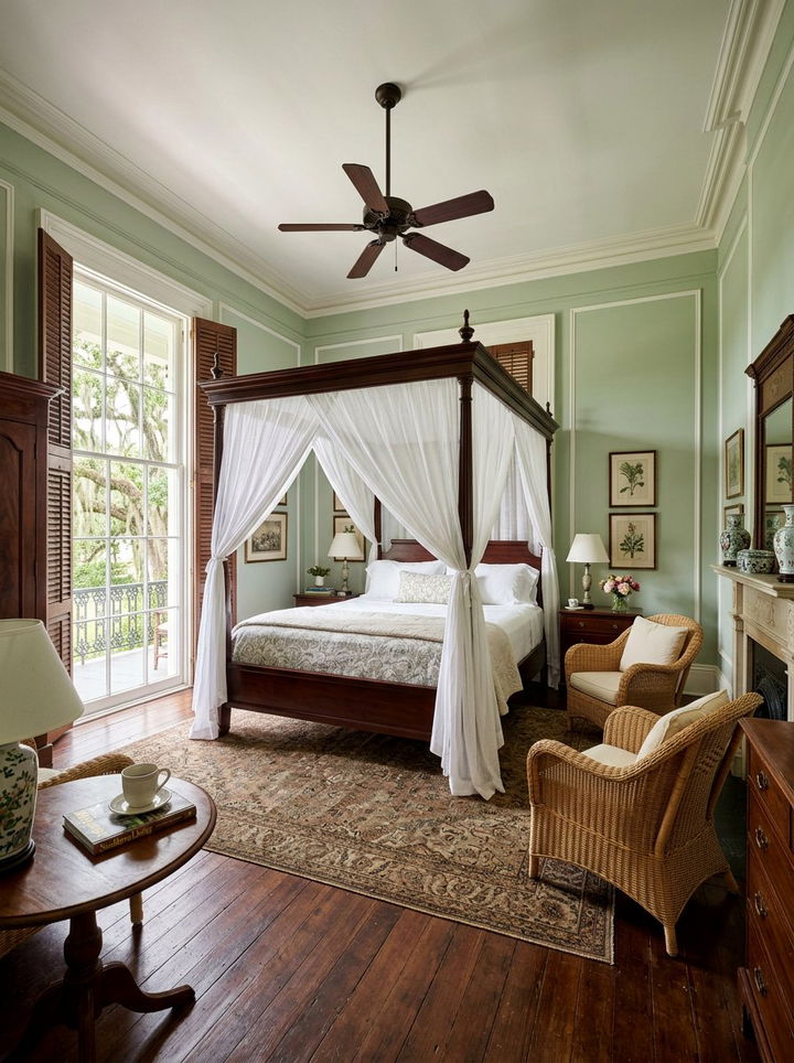 Southern plantation bedroom - 30 historic home bedroom ideas