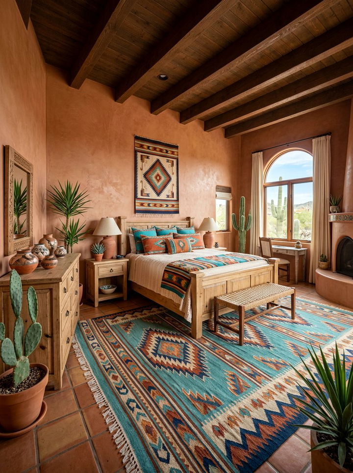 Southwestern Bedroom - 30 bedroom themes