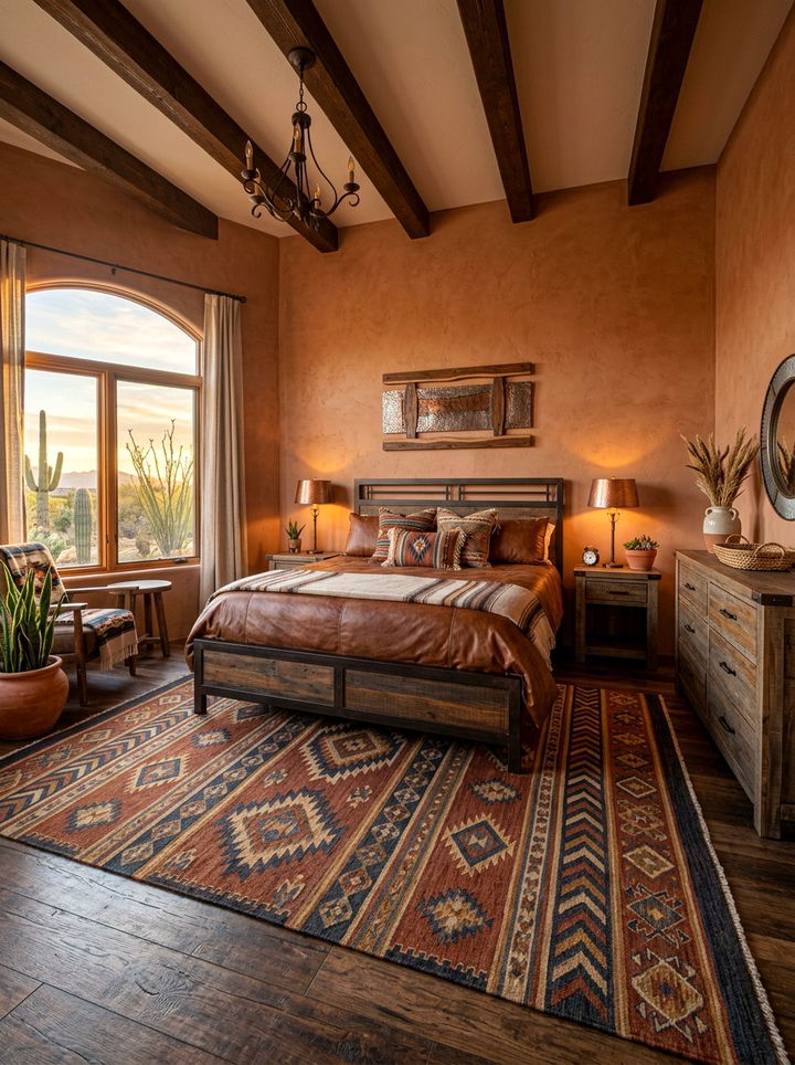 Southwestern Tribal Rug - 30 bedroom rug ideas
