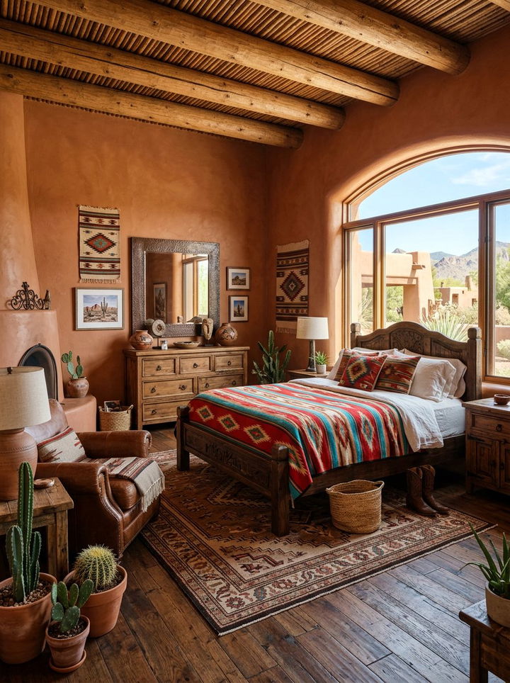 Southwestern terracotta bedroom - 30 terracotta bedroom ideas