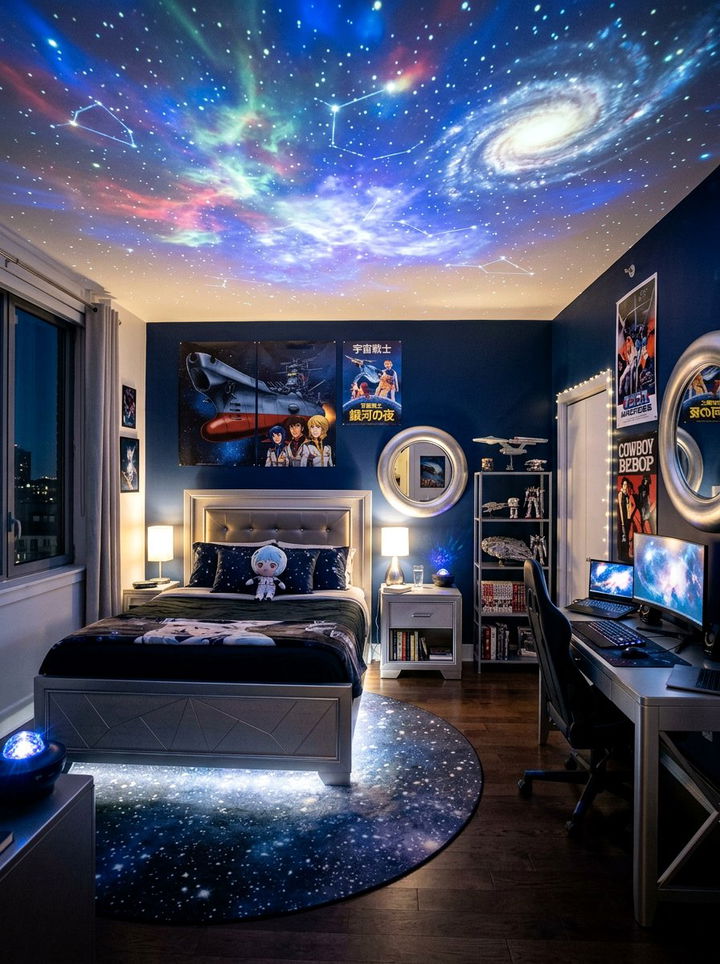 Space Anime Bedroom - 30 anime bedroom ideas