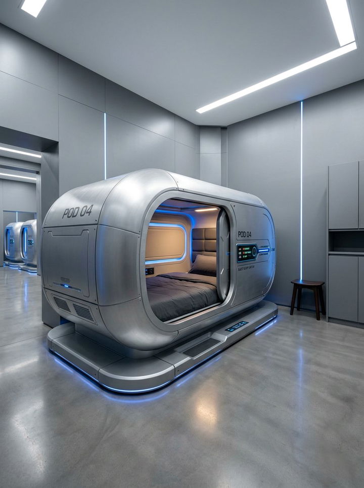 Space Capsule Bed - 30 planet bedroom ideas