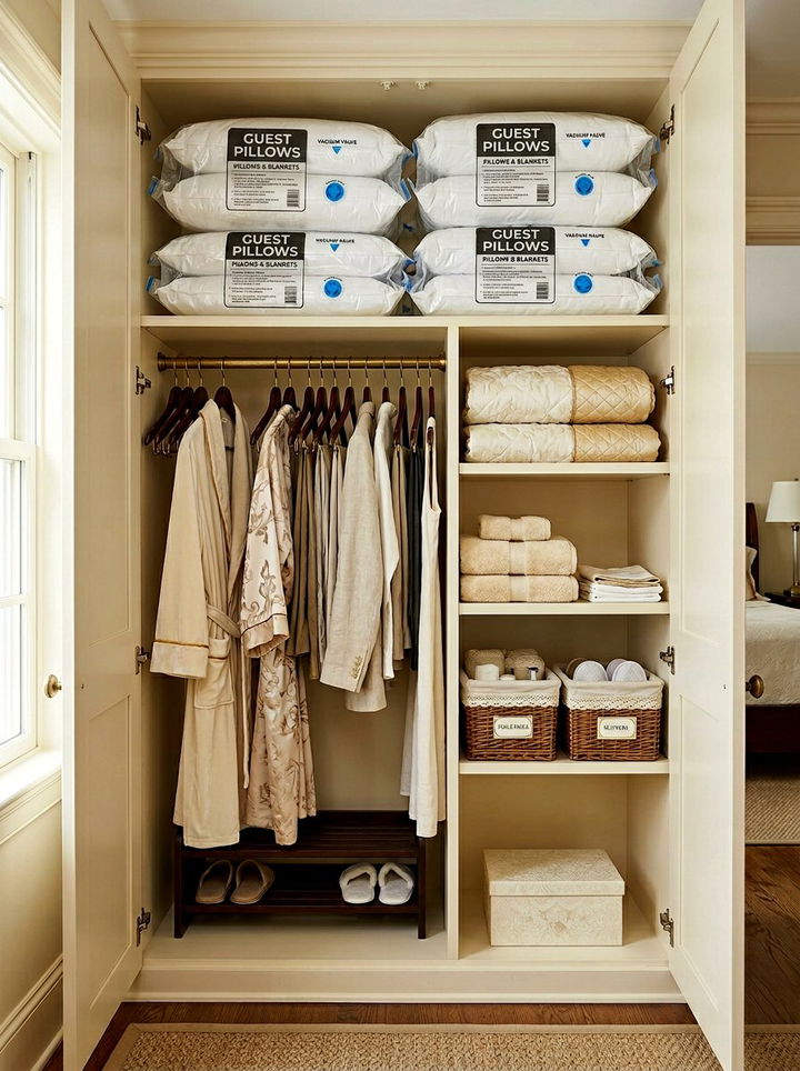 Space Saver Bag Guest Pillows - 30 bedroom vacuum storage bags