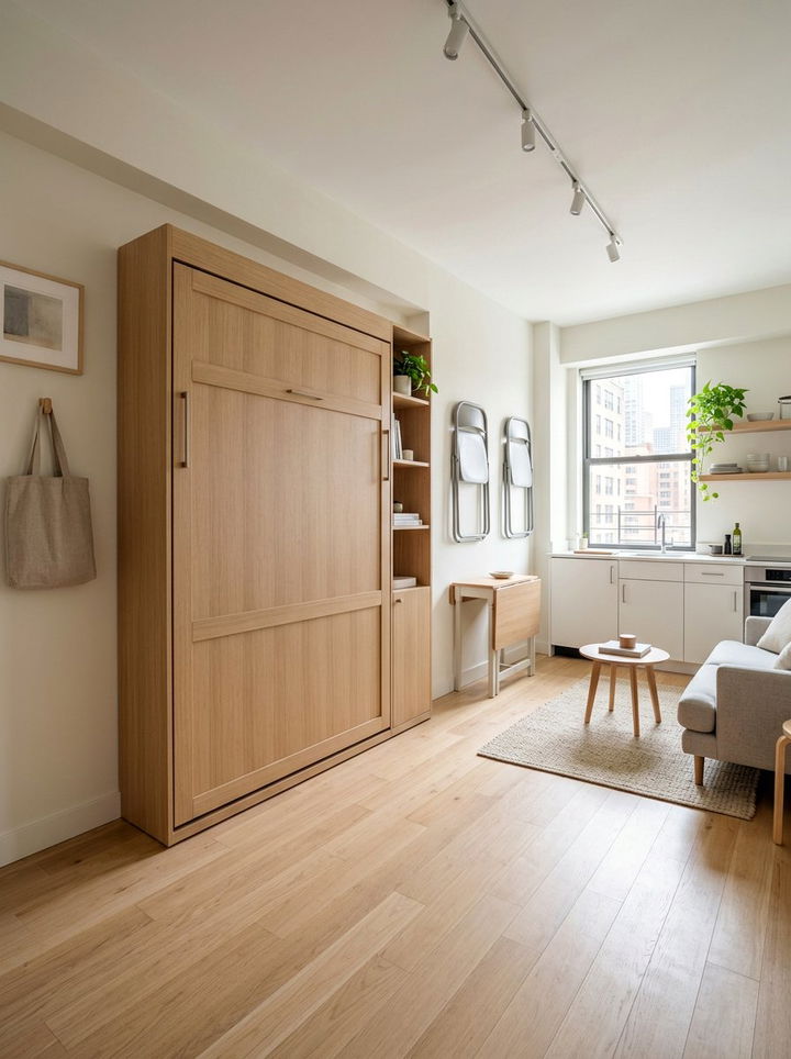 Space Saving Wall Bed - 30 bedroom wall bed ideas