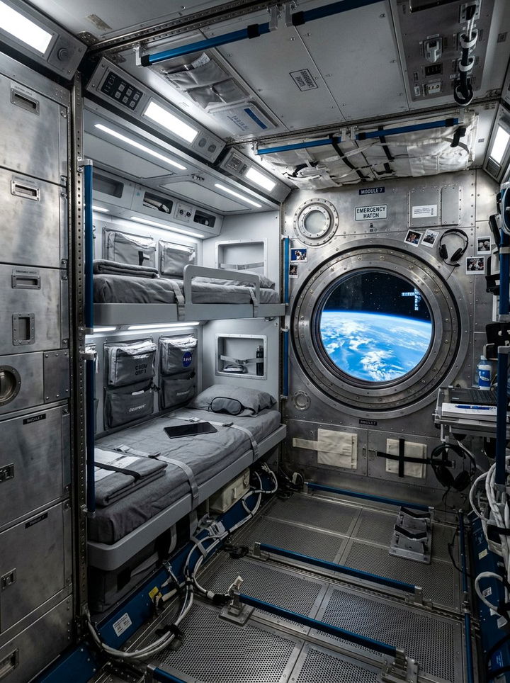 Space Station Interior - 30 galaxy bedroom ideas