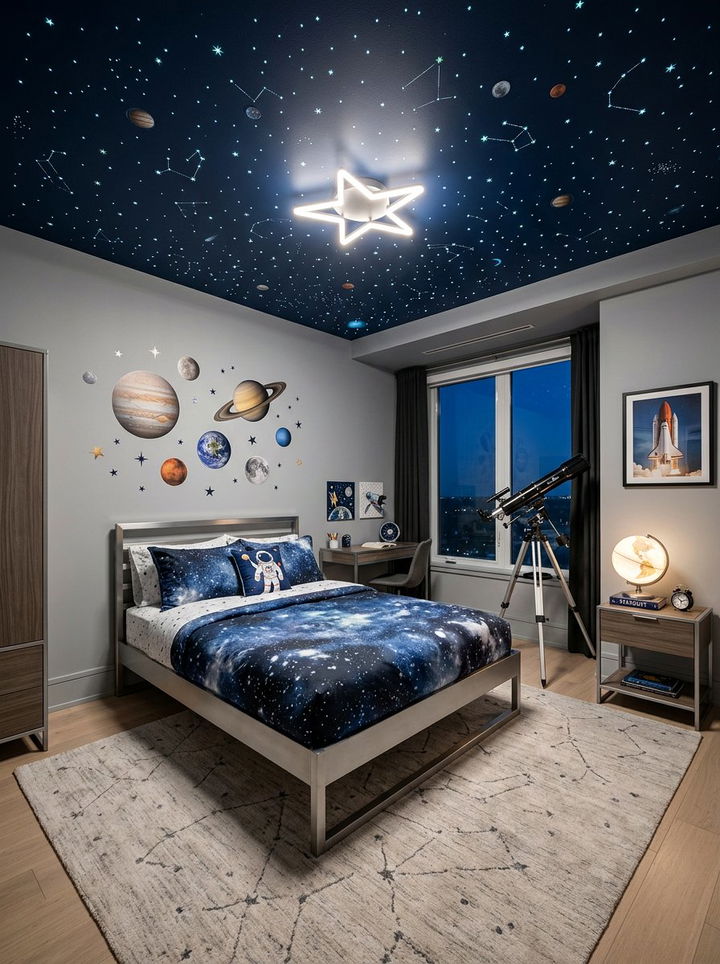 Space Theme Bedroom - 30 boys bedroom ideas