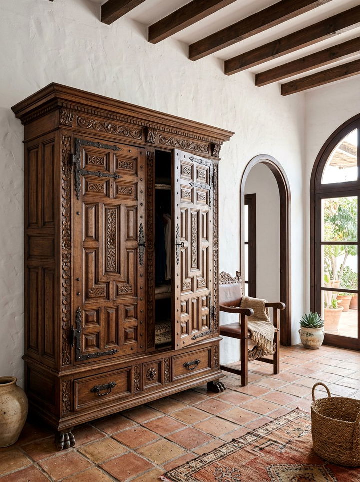 Spanish Colonial Armoire - 30 Spanish bedroom ideas