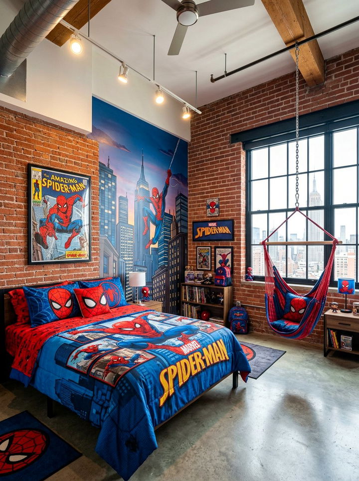Spiderman Bedroom - 30 movie themed bedroom ideas