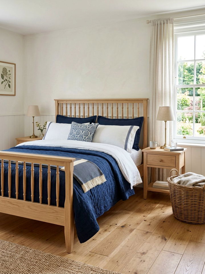 Spindle Headboard Bed - 30 bedroom bed ideas