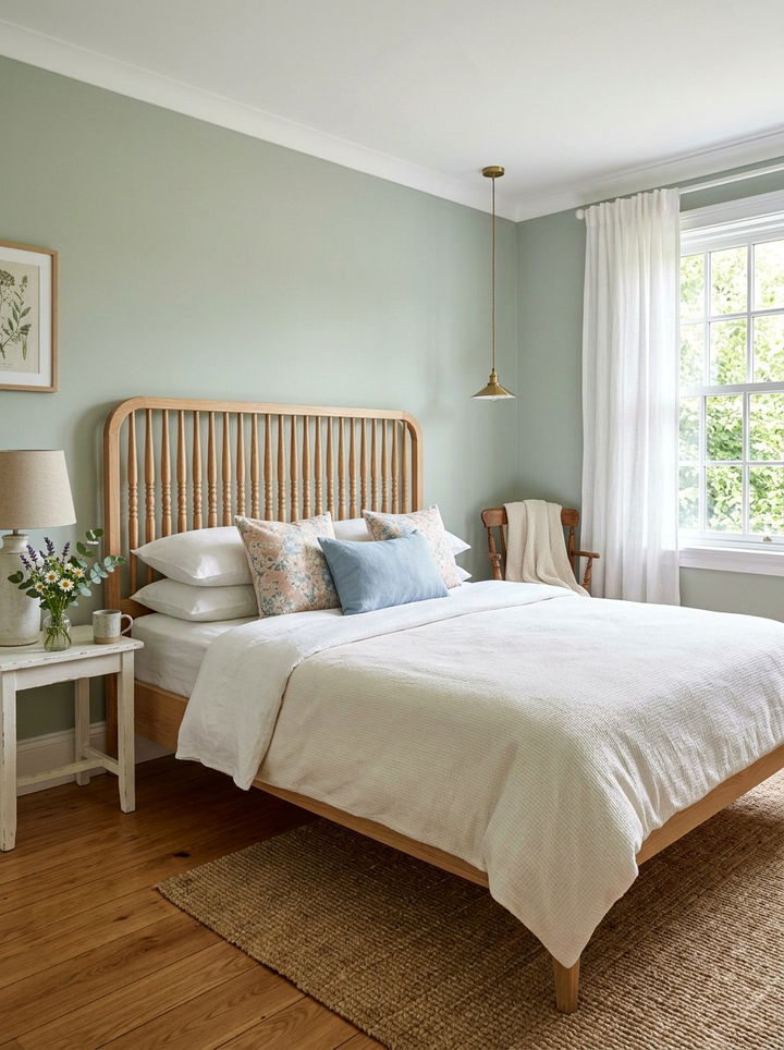 Spindle Wood Headboard - 30 bedroom wooden headboards