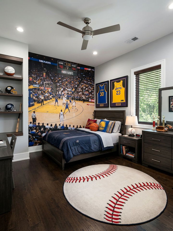 Sports Themed Bedroom - 30 teenage boy bedroom ideas